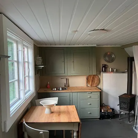 Koselig Hytte Pa Eget Tun Med Varmtvanns Utedusj As Exterior photo